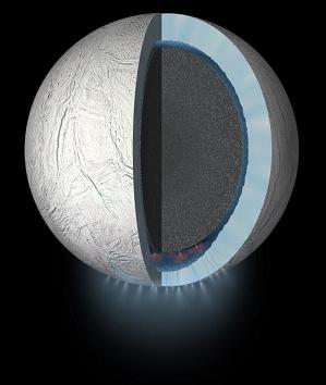Interior de la luna Enc&eacute;lado